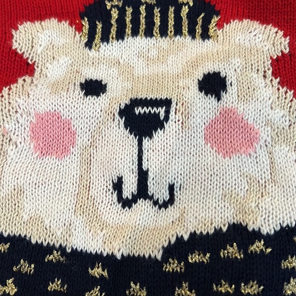 Old Navy Toddler girl polar winter bear sweater super cute! Sz 5t - Picture 5 of 5